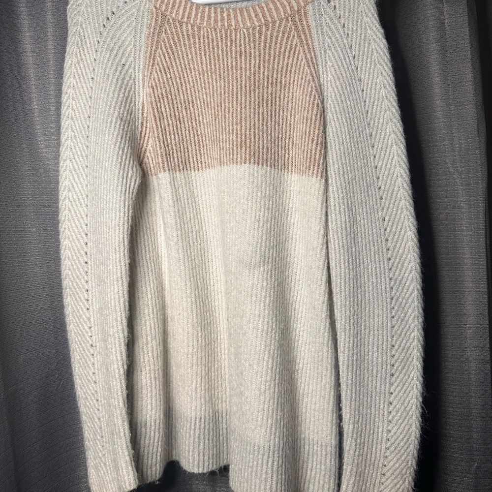Staccato Cream and Tan Knit Blouse